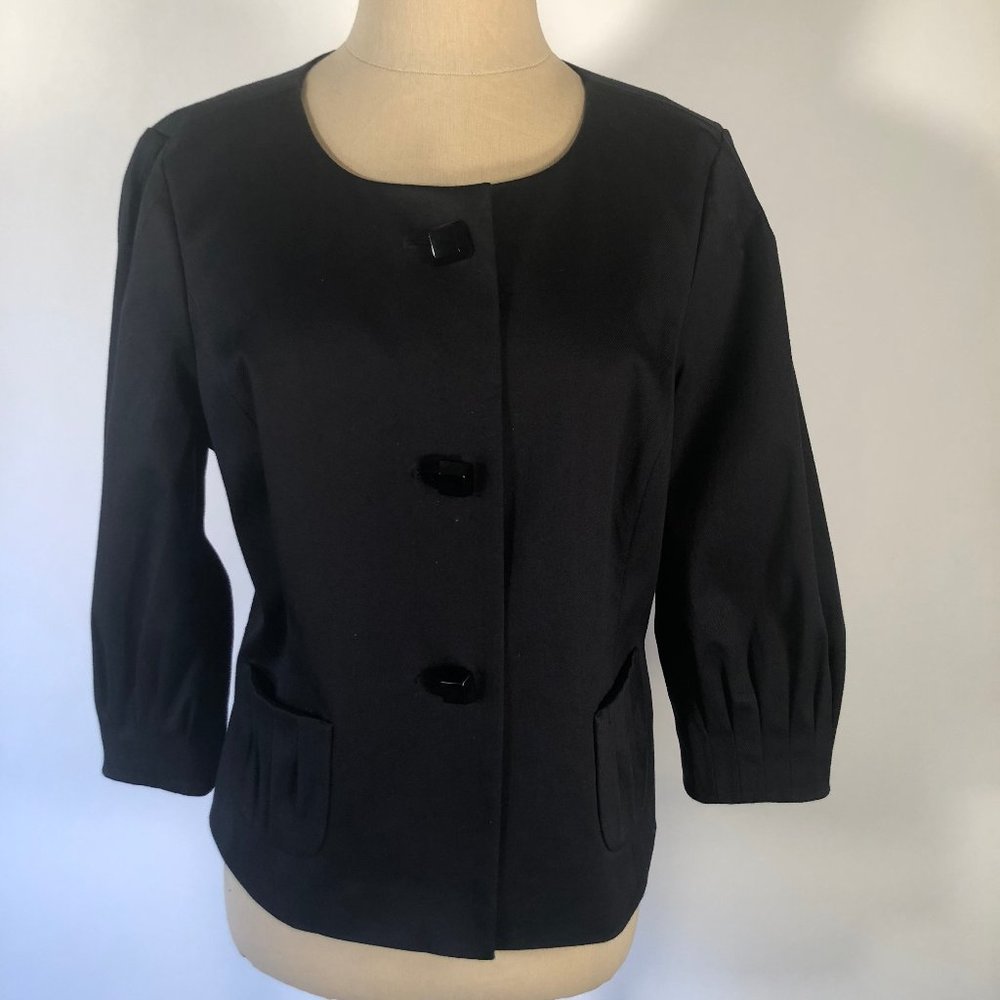 Semantiks Petite Black Career Blazer PM Womens Nordstrom CROP Jacket